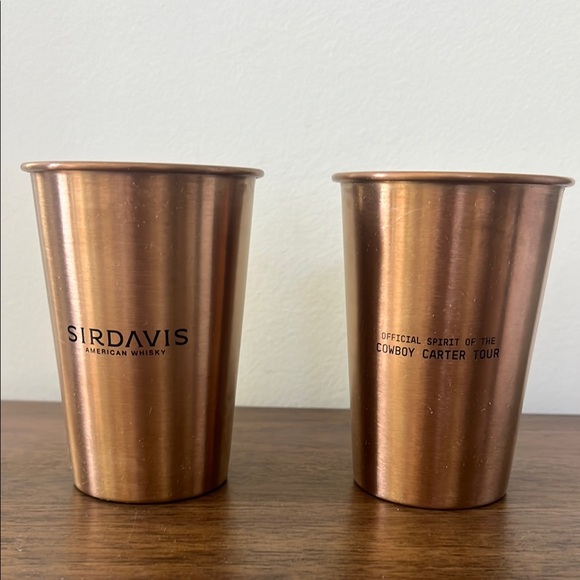 Beyoncé's "Cowboy Carter" tour SirDavis Set of 2 Stainless Steel 16 Oz Cups - Picture 1 of 4